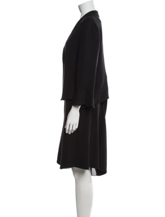 Armani Collezioni Pleated Accents Skirt Suit