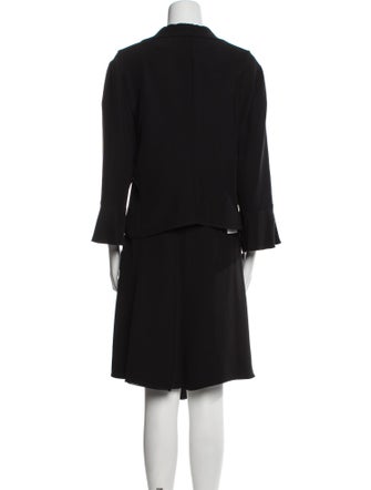 Armani Collezioni Pleated Accents Skirt Suit