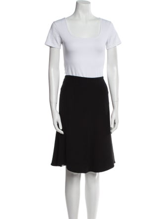 Armani Collezioni Pleated Accents Skirt Suit