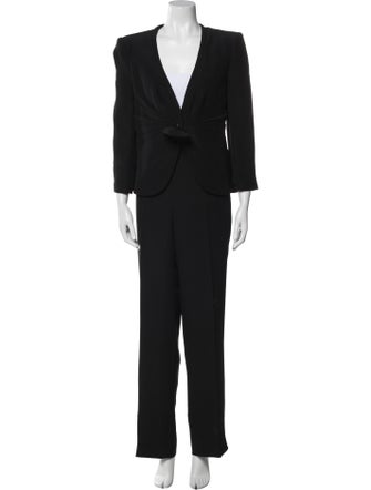 Armani Collezioni Ruffle Embellishment Pantsuit