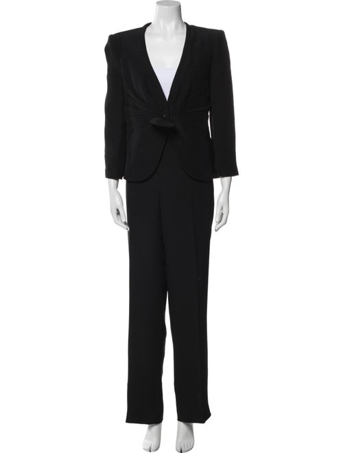Armani Collezioni Ruffle Embellishment Pantsuit