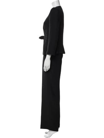 Armani Collezioni Ruffle Embellishment Pantsuit