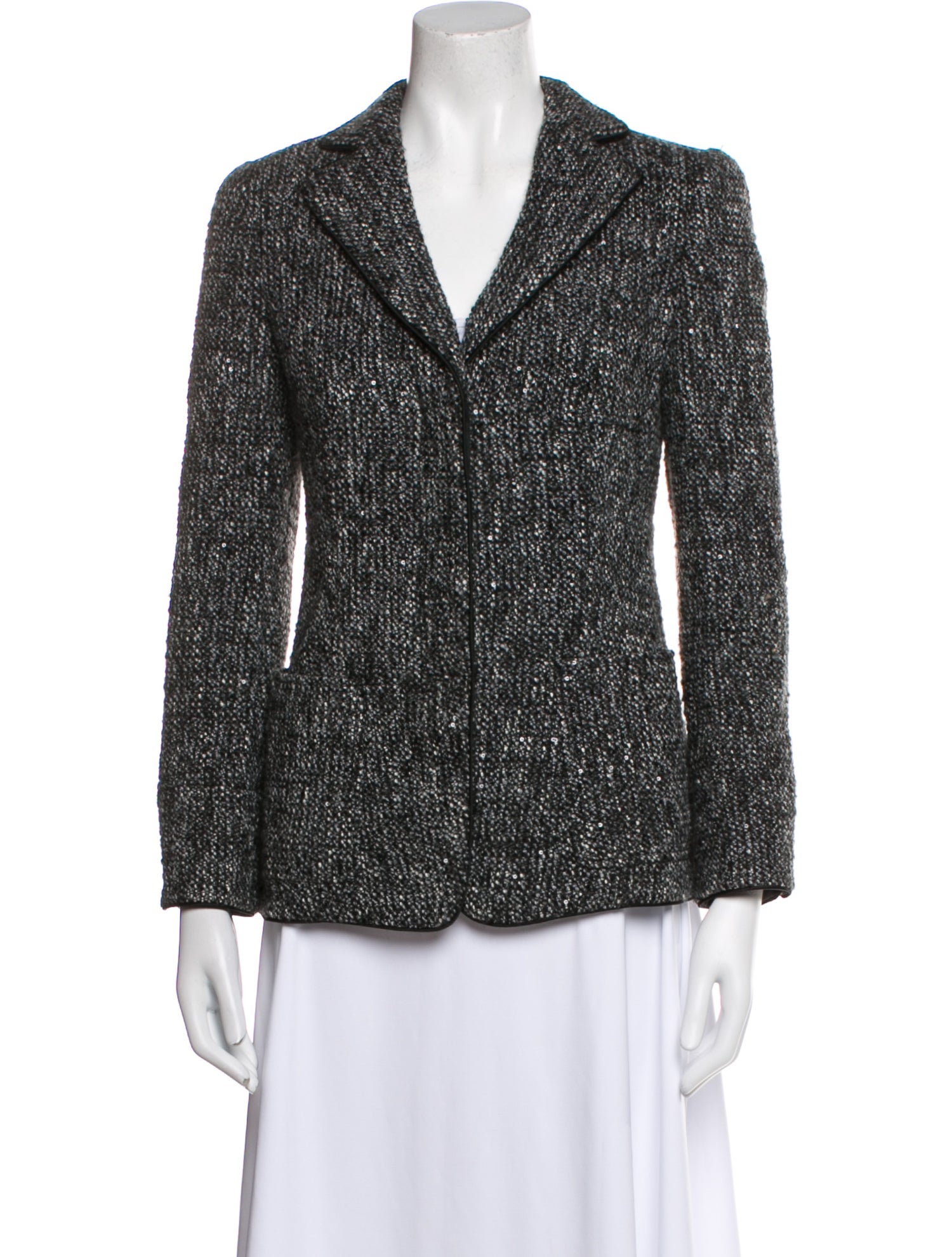 Armani Collezioni Wool Printed Blazer