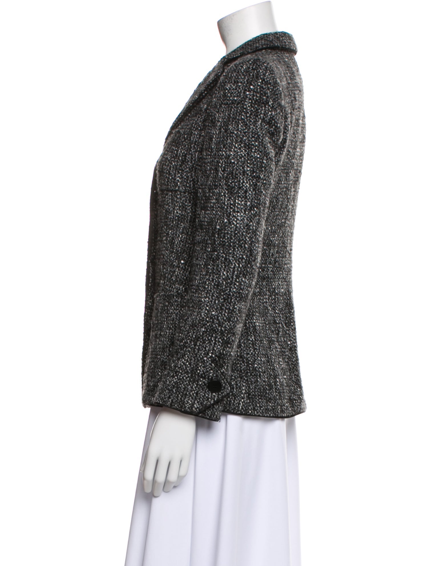 Armani Collezioni Wool Printed Blazer