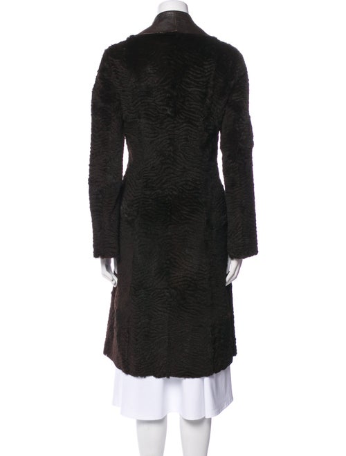 Armani Collezioni Calf Leather Animal Print Coat