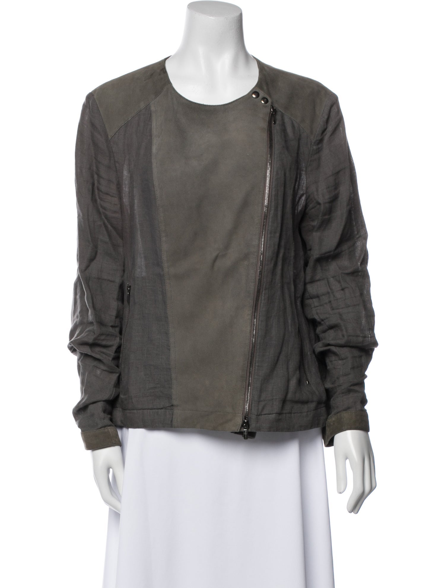 Armani Collezioni Linen Bomber Jacket