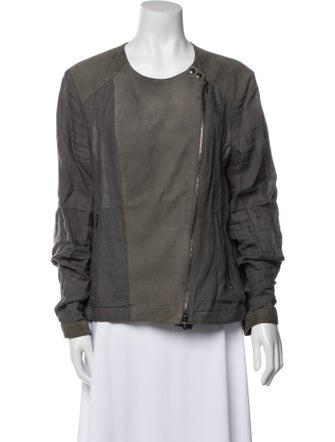 Armani Collezioni Linen Bomber Jacket