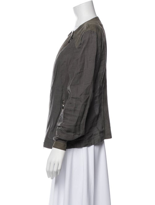 Armani Collezioni Linen Bomber Jacket