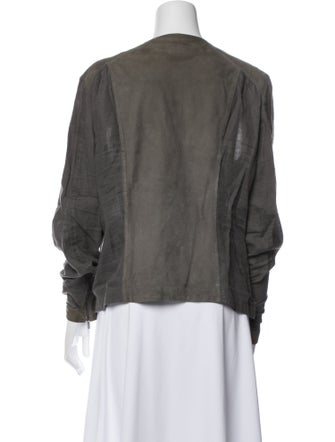Armani Collezioni Linen Bomber Jacket