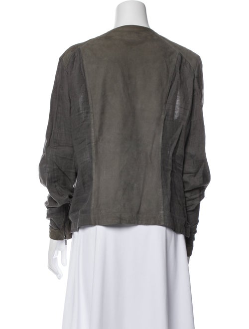 Armani Collezioni Linen Bomber Jacket
