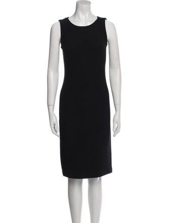 Armani Collezioni Scoop Neck Knee-Length Dress
