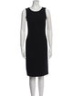 Armani Collezioni Scoop Neck Knee-Length Dress