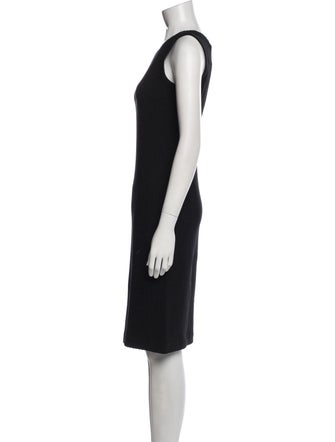 Armani Collezioni Scoop Neck Knee-Length Dress