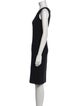 Armani Collezioni Scoop Neck Knee-Length Dress