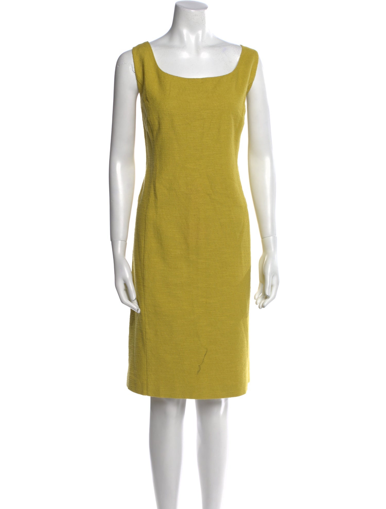 Armani Collezioni Scoop Neck Knee-Length Dress