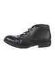 Armani Collezioni Leather Lace-Up Boots
