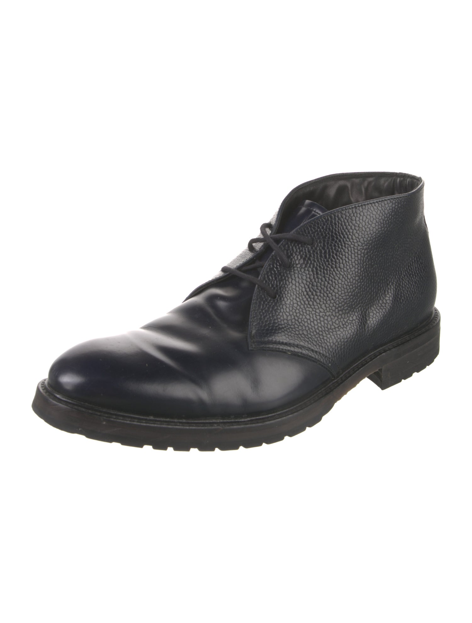 Armani Collezioni Leather Lace-Up Boots