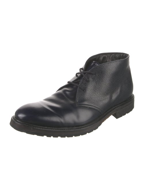 Armani Collezioni Leather Lace-Up Boots