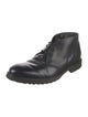 Armani Collezioni Leather Lace-Up Boots