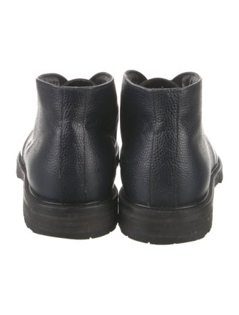 Armani Collezioni Leather Lace-Up Boots