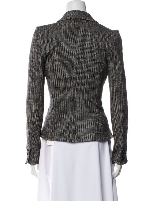 Armani Collezioni Virgin Wool Tweed Pattern Blazer