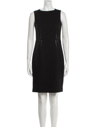 Armani Collezioni Bateau Neckline Knee-Length Dress