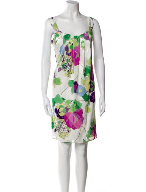 Armani Collezioni Floral Print Knee-Length Dress