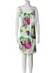 Armani Collezioni Floral Print Knee-Length Dress