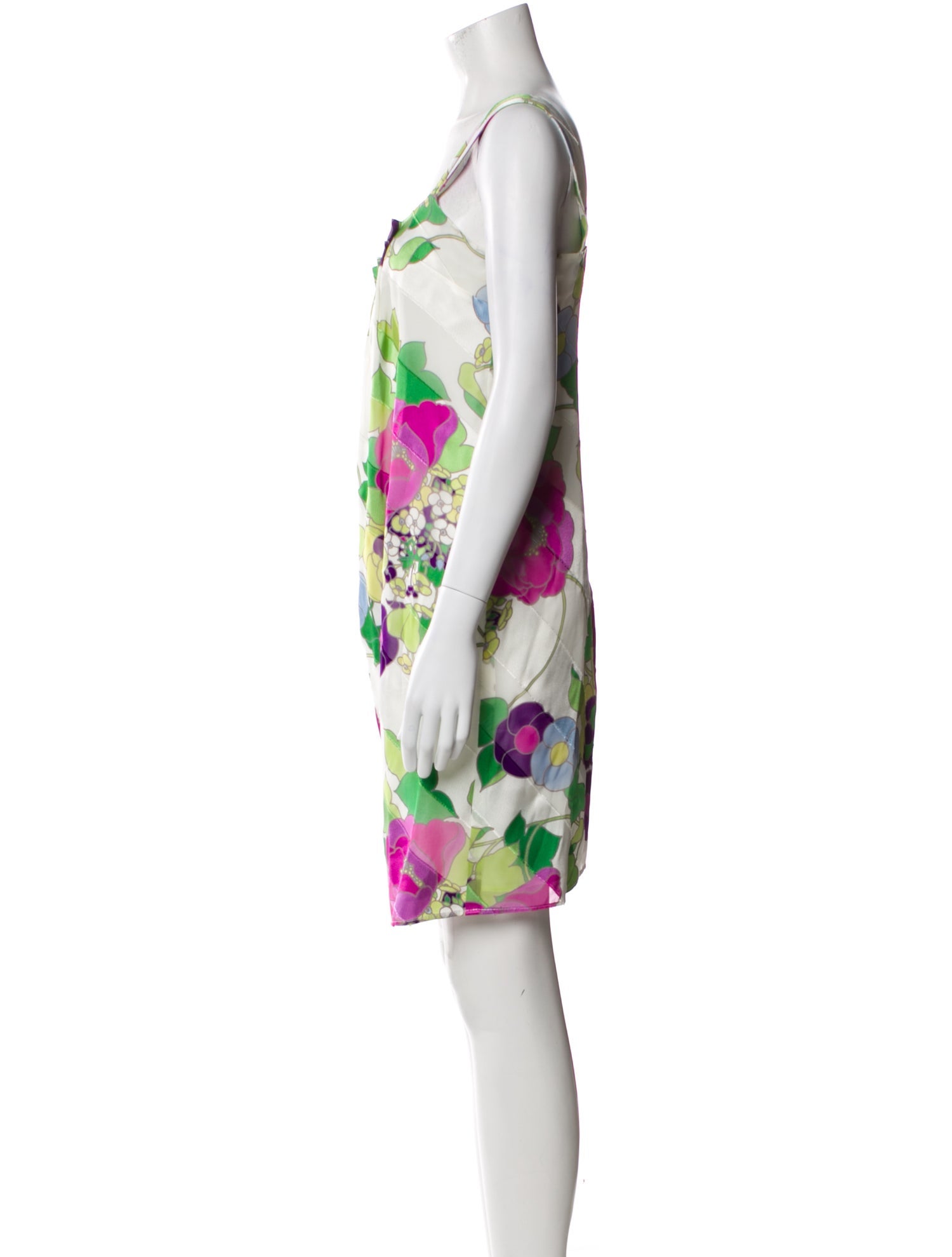 Armani Collezioni Floral Print Knee-Length Dress