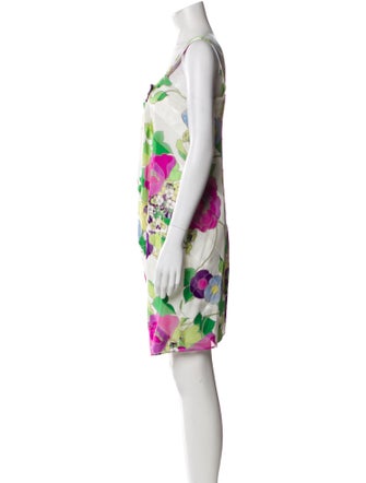 Armani Collezioni Floral Print Knee-Length Dress