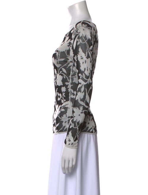 Armani Collezioni Printed Scoop Neck Sweater