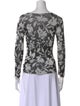 Armani Collezioni Printed Scoop Neck Sweater