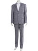 Armani Collezioni Virgin Wool Plaid Print Two-Piece Suit