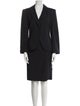 Armani Collezioni Wool Striped Skirt Suit