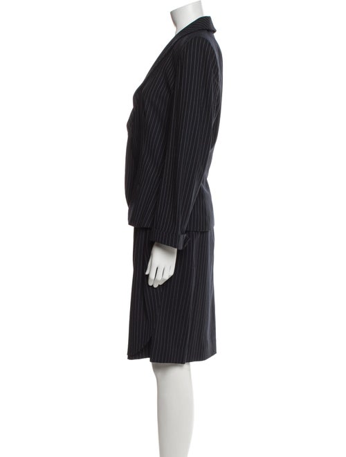 Armani Collezioni Wool Striped Skirt Suit