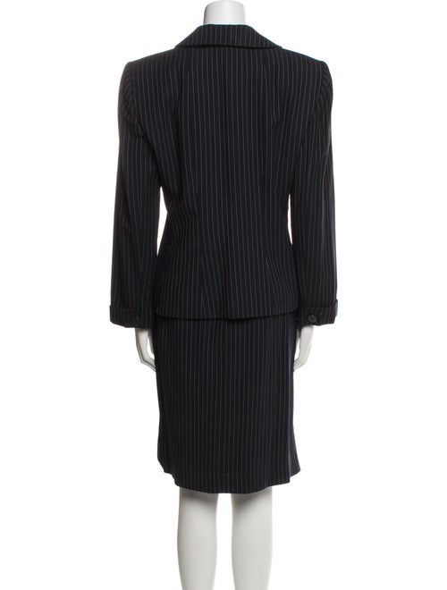 Armani Collezioni Wool Striped Skirt Suit