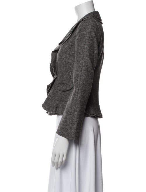 Armani Collezioni Wool Tweed Pattern Blazer