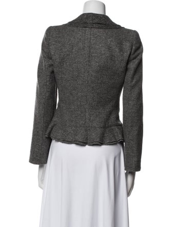 Armani Collezioni Wool Tweed Pattern Blazer