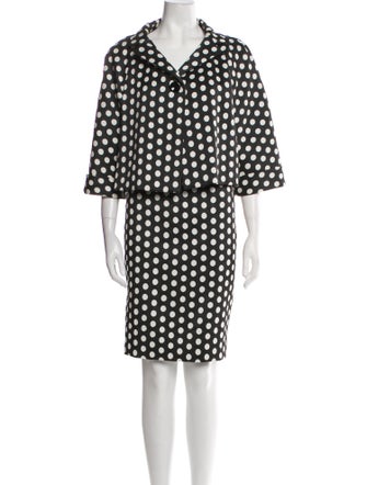 Armani Collezioni Polka Dot Print Dress Set