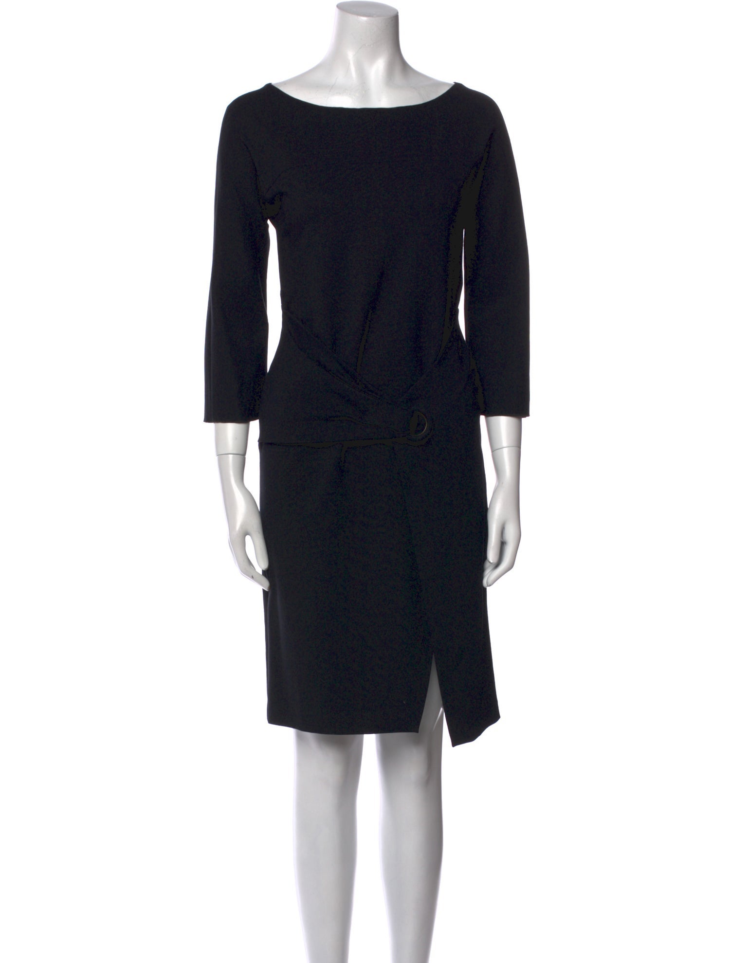 Armani Collezioni Bateau Neckline Mini Dress