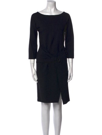 Armani Collezioni Bateau Neckline Mini Dress