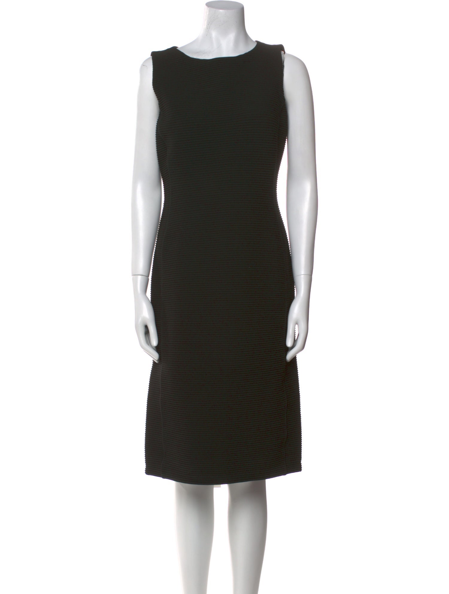 Armani Collezioni Bateau Neckline Knee-Length Dress