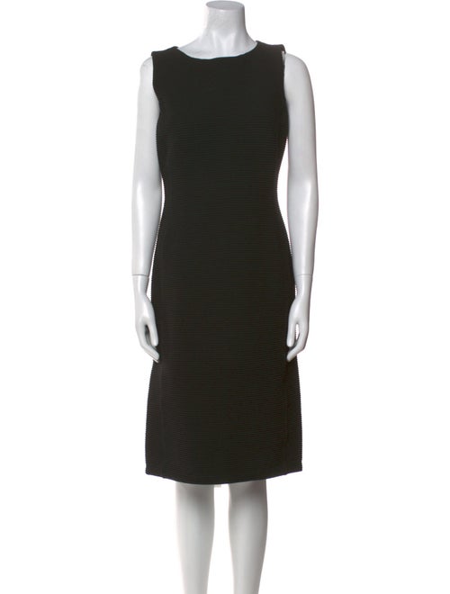 Armani Collezioni Bateau Neckline Knee-Length Dress