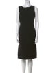 Armani Collezioni Bateau Neckline Knee-Length Dress