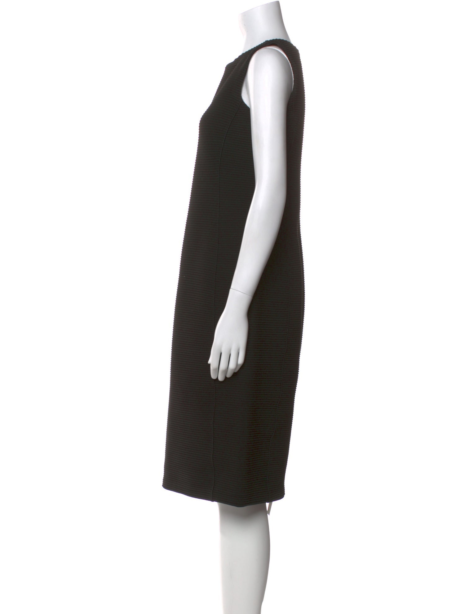 Armani Collezioni Bateau Neckline Knee-Length Dress