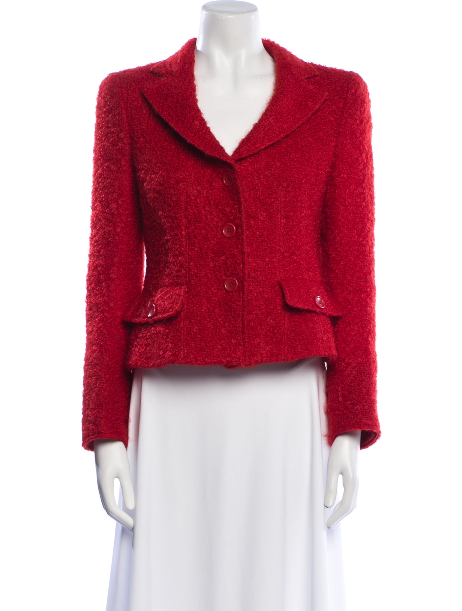 Armani Collezioni Mohair Tweed Pattern Blazer