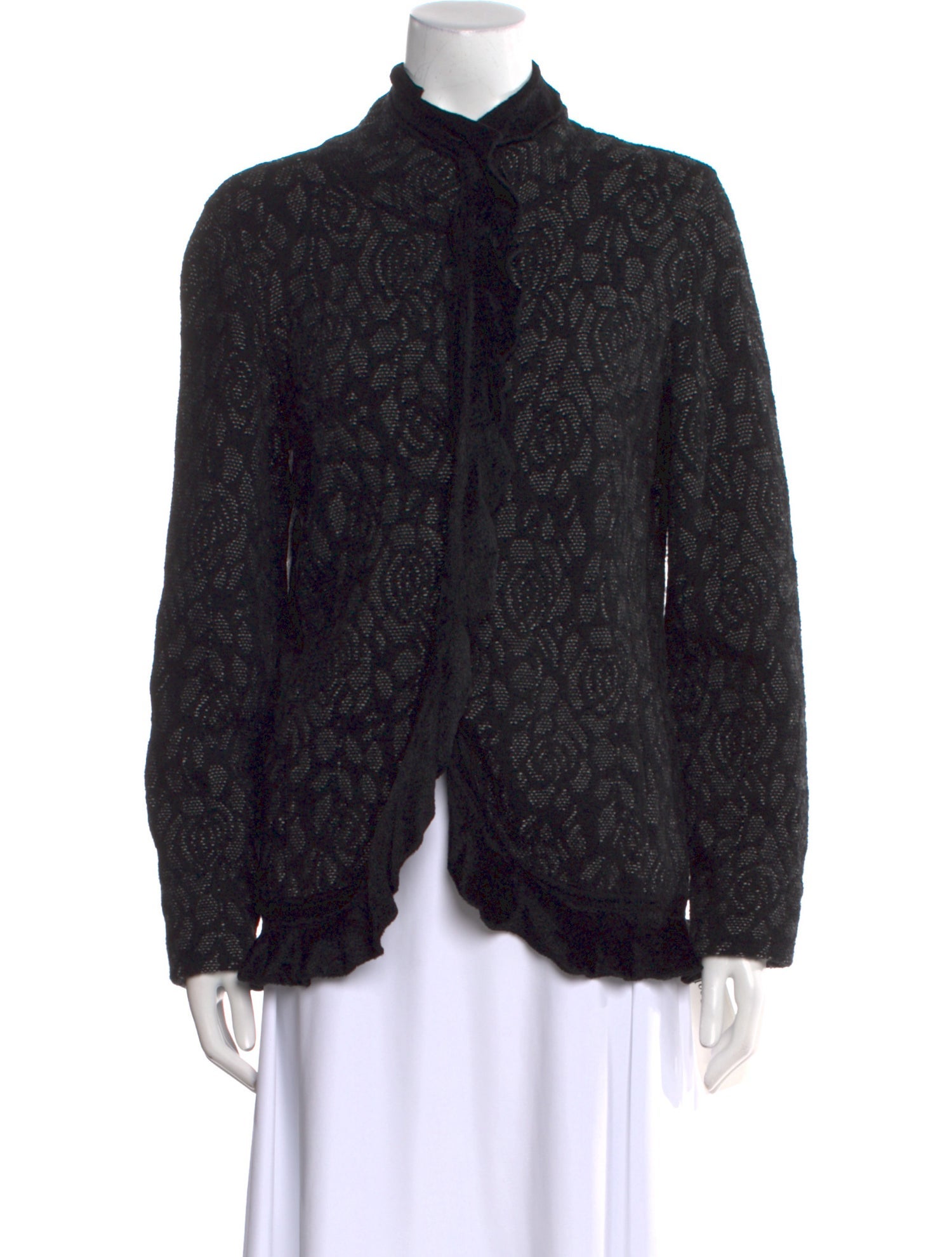 Armani Collezioni Virgin Wool Mock Neck Sweater