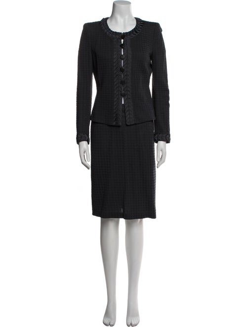 Armani Collezioni Pleated Accents Skirt Suit