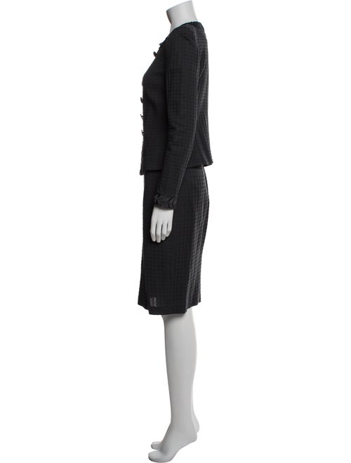 Armani Collezioni Pleated Accents Skirt Suit