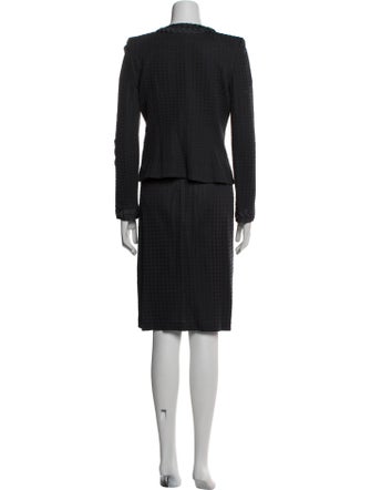 Armani Collezioni Pleated Accents Skirt Suit